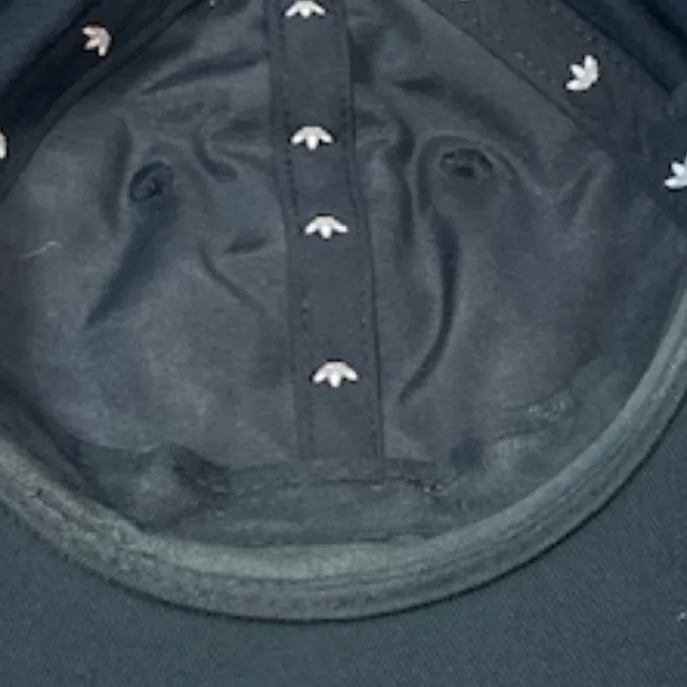 Black Velvet Adidas Cotton Gold Trefoil Embroidered Logo Adjustable Cap Hat